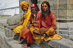 Three Sadhus for photo shooting