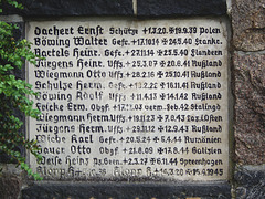 a village two wars - half of the right side of the Memorial in the village Voitze