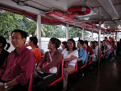 In an expressboat on the Chao Phraya River