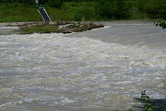 La rivière Drôme en crue