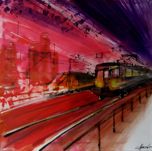 Paris, trains (painting)