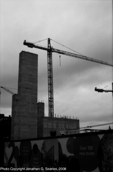 Construction, Picture 3, B&W version, Cardiff, Wales(UK), 2008