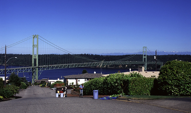 The old Tacoma Narrows Bridge