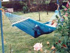 Me relaxing in my hammock