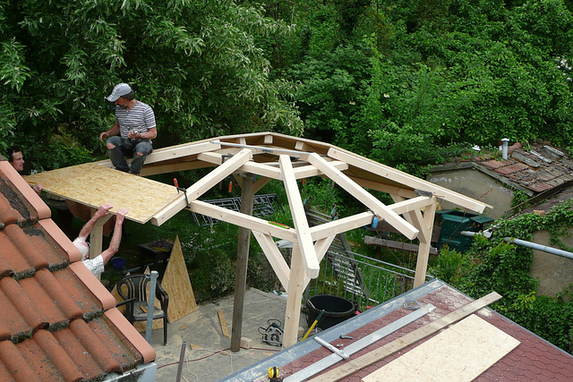 Strukturen in Holz - Mein Pavillon