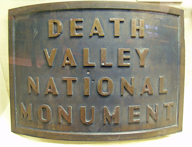 Death Valley National Monument Sign
