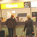 Star Alliance blond mature in Dominatrix Boots - Brussels airport  / 19-10-2008