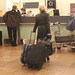 Star Alliance blonde mature in Dominatrix Boots - Brussels airport  / 19-10-2008