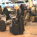 Meryl Streep's look Star Alliance blond mature in Dominatrix Boots - Brussels airport  / 19-10-2008