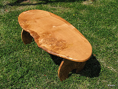 Burred oak table