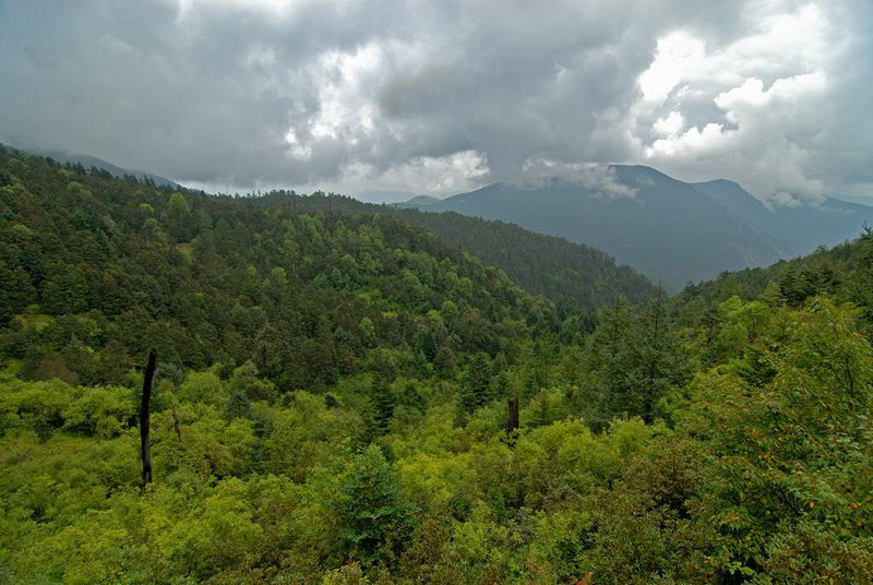 Panorama view at the Yulong Mountain