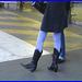 Blonde Booted cowgirl in jeans - Blonde en bottes de Cowboy - Aéroport de Bruxelles / 19 octobre 2008