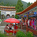 Tourist market in front of the Zhonghe Temple