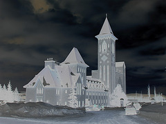 Abbaye St-Benoit-du-lac abbey /  Quebec- Canada -  6 Février 2009  - Effet négatif
