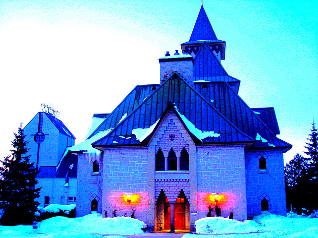 Abbaye St-Benoit-du-lac abbey /  Quebec- Canada -  6 Février 2009   -  Bleutée avec photofiltre