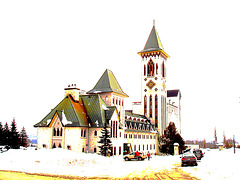 Abbaye St-Benoit-du-lac abbey / Quebec, Canada -  6 février 2009  / Photofiltrée