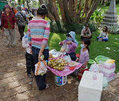Khmer New Year Celebrations- Masked Vendors