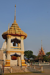 The bell tower (Ho Rakang หอระฆัง) of the Wat Sri Prawat