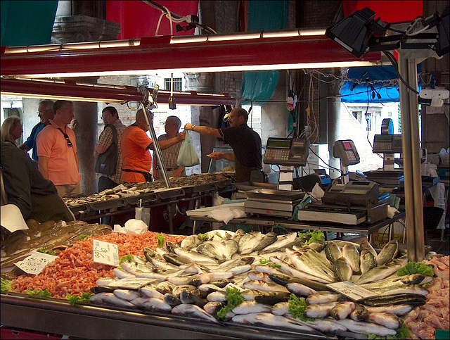VENEZIA, VENEDIG, VENISE, VENICE - the famous fishmarket
