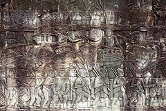Angkor Thom- Carving of a Battle Scene