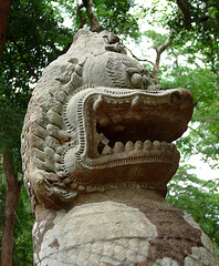 Ta Prohm- Stone Head of a Mythical Creature