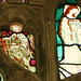 wilby  c15 glass st michael with scales and st. barbara with tower