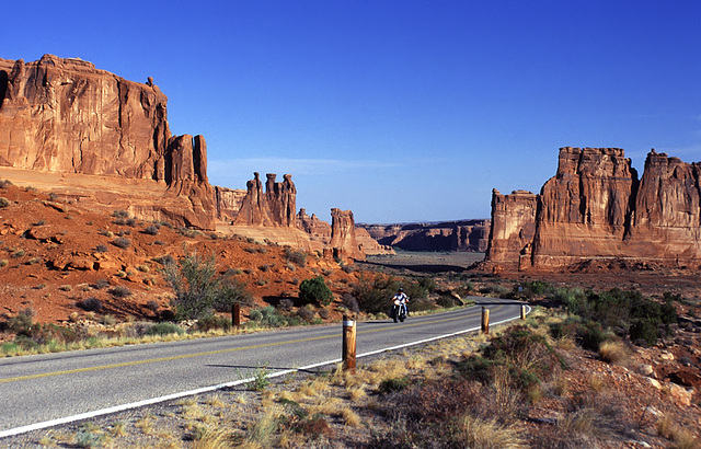 Entering the Arches National Park