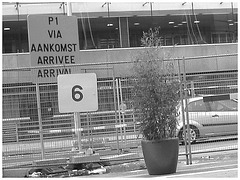 B & W number 6 vision  /  Brussels airport.  October 19th 2008