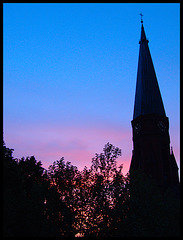 Friedenskirche Hamburg Altona im Abendlicht
