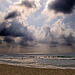 A cloudy day on the beach