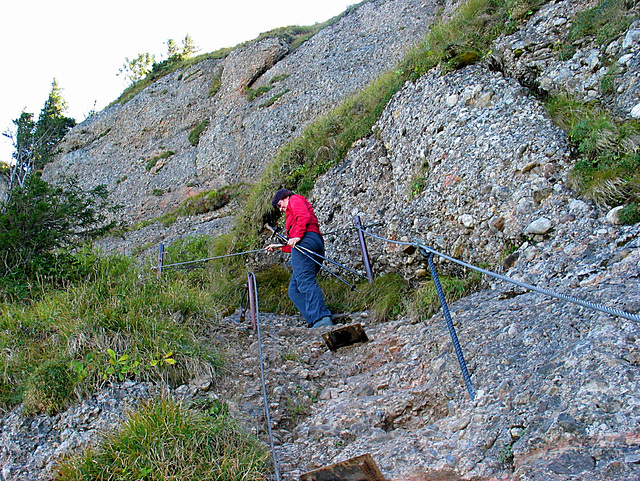Klettersteig hoch zur Brunnenauscharte