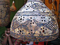 Carved coconut shell