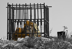 Imprisoned construction machine......