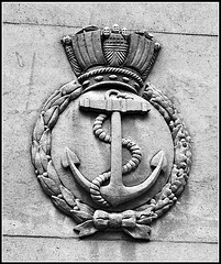 War Memorial Guildhall Square Portsmouth - RN Crest
