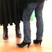 Ultra blonde mature and high heeled booted  readhead Lady -  Brussels airport /  19-10-2008 - Bidouillée