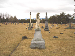 Mountain view cemetery. Saranac lake area.  NY. USA . March 29th 2009