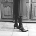 Mon amie M@rie / My friend M@rie - Bottes à talons hauts et jupe longue / High-heeled boots and long skirt - B & W with photofilter..