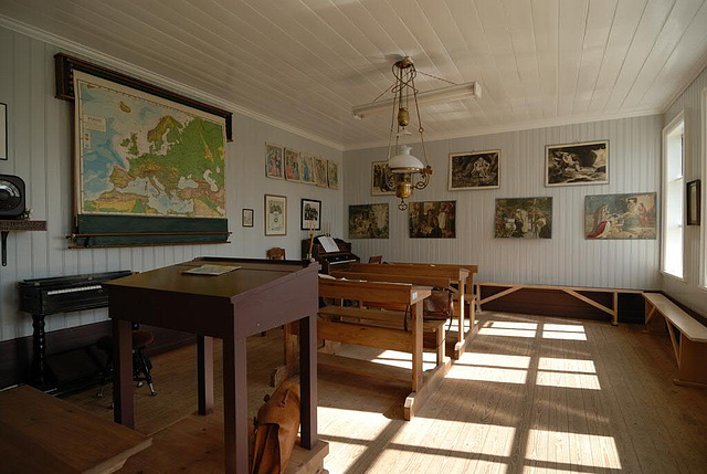 Inside the schoolhouse