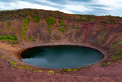 A crater lake in southern Iceland