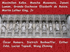Martyrs du XXème siècle, Westminster Abbey