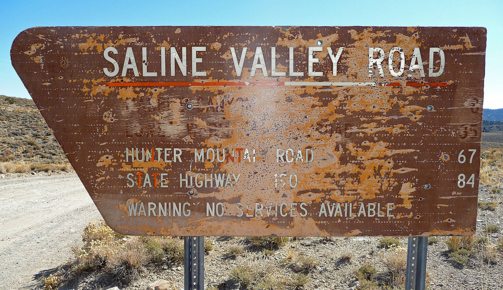 Saline Valley Road Sign (1669)