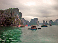 The lime stones at Hạ Long Bay