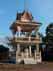 The bell tower and the drum in Phra That Satcha