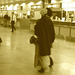 Delta Islamic duo with sexy footwears - Brussels airport - Sepia.