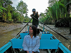 Rowing to the floating market