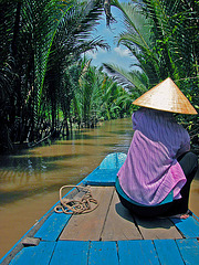 A small channel at the Mekong Delta