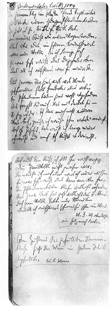 Originala poemmanuskripto, Bertolt Brecht: Sentimentala kanto 1004 (Memoro pri Marinjo)
