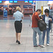 Départ en blonde en talons hauts- Blond departure in high heels- Aéroport PET de Montréal-  Montreal airport- 18 octobre 2008