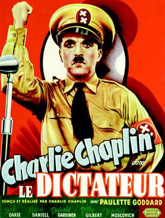 Charlie Chaplin:  dictator poster
