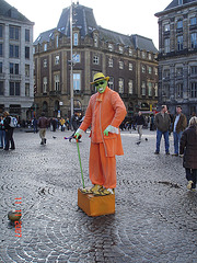 Touriste masqué / Masked tourist -  Amsterdam. Novembre 2008.